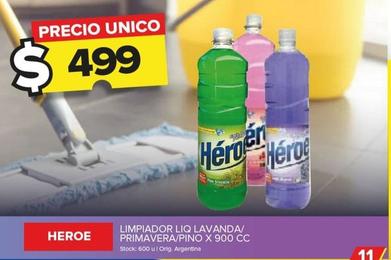 Oferta de Heroe - Limpiador Liq Lavanda/Primavera/Pino por $499 en Carrefour Maxi