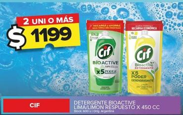 Oferta de Cif - Detergente Bioactive Lima/Limon Respuesto por $1199 en Carrefour Maxi