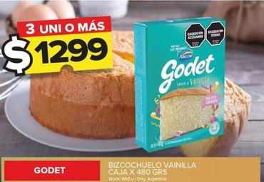 Oferta de Godet - Bizcochuelo Vainilla por $1299 en Carrefour Maxi