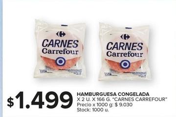 Oferta de Carne Carrefour - Hamburguesa Congelada por $1499 en Carrefour Maxi