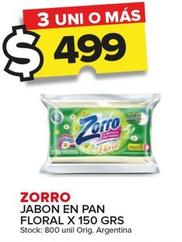 Oferta de Zorro - Jabon En Pan Floral por $499 en Carrefour Maxi