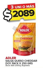 Oferta de Adler - Salsa Queso Cheddar Doy por $2089 en Carrefour Maxi