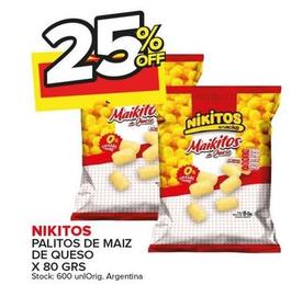 Oferta de Nikitos - PALITOS DE MAIZ DE QUESO en Carrefour Maxi