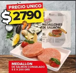 Oferta de Medallon De Salmon Congelado por $2790 en Carrefour Maxi